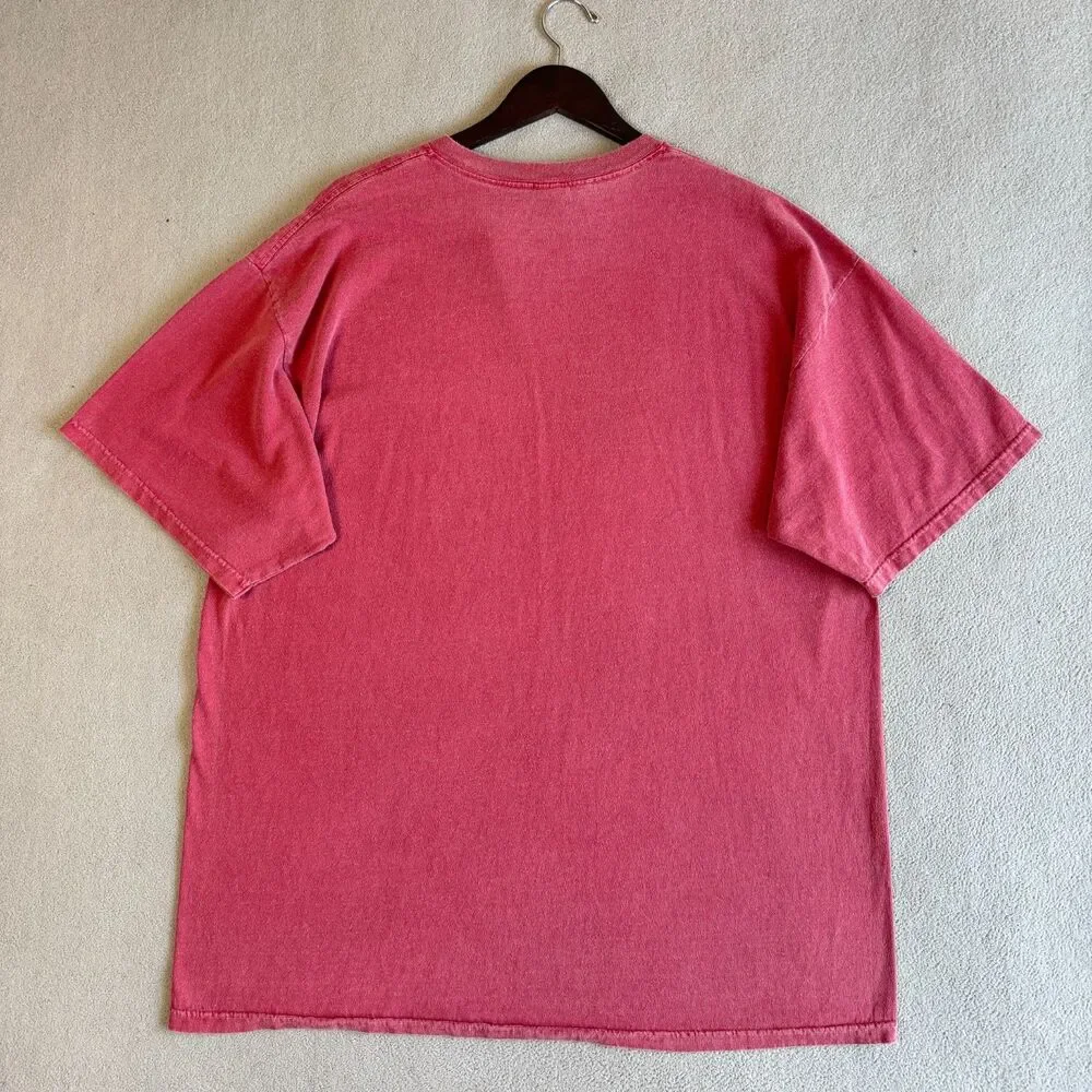 Nike Vintage T Shirt Men's XL Pink Made In USA 90s Embroidered Logo Tee